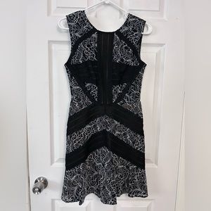 Black and white cocktail dress